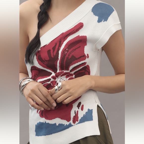 Maeve One-Shoulder Sweater Tank Top - Picture 3 of 4